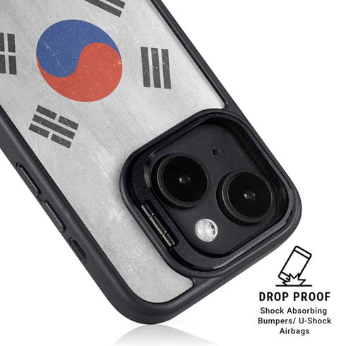 South Korean Flag Distressed iPhone 14 Kickstand Case